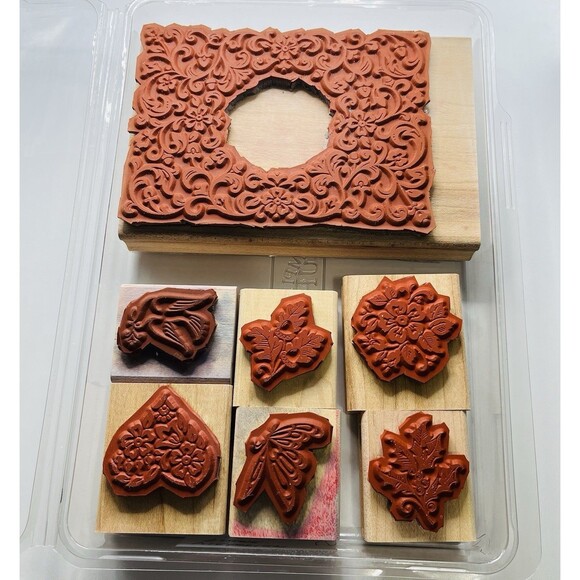 Victorian Stampin Up! Rubber Stamp Set of 7 Victorian Vintage 1999 - Picture 5 of 9